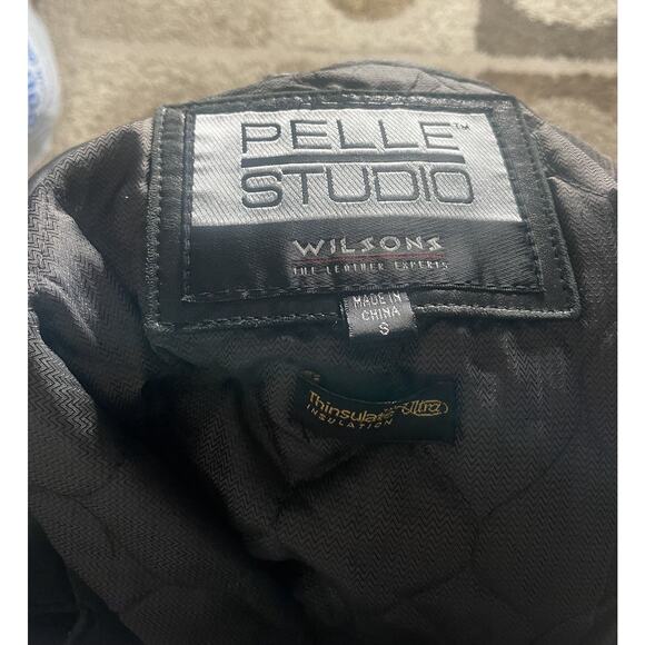 Pelle Wilson Black Leather Blazer Men’s Small Vintage Designer Rare Streetwear - Picture 5 of 5